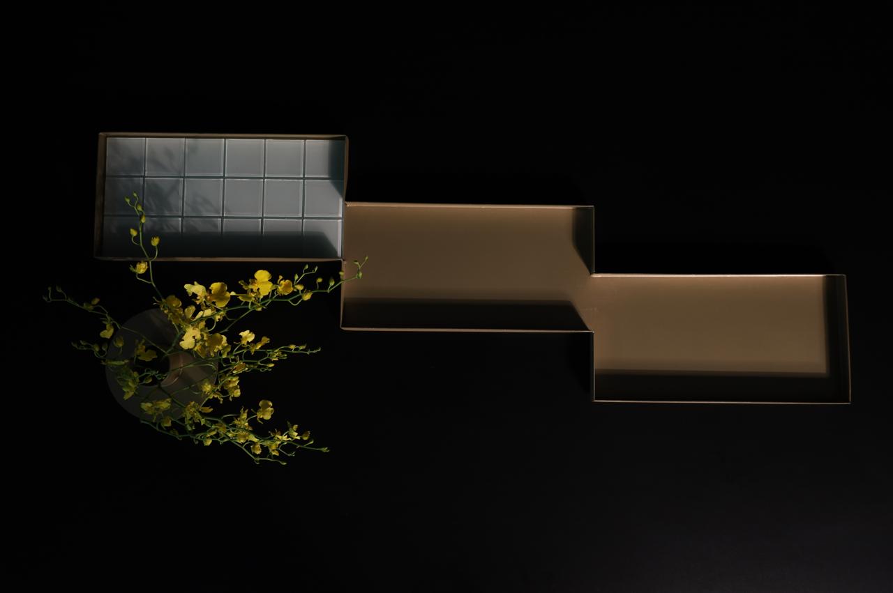 Glass Mosaic Tray Set