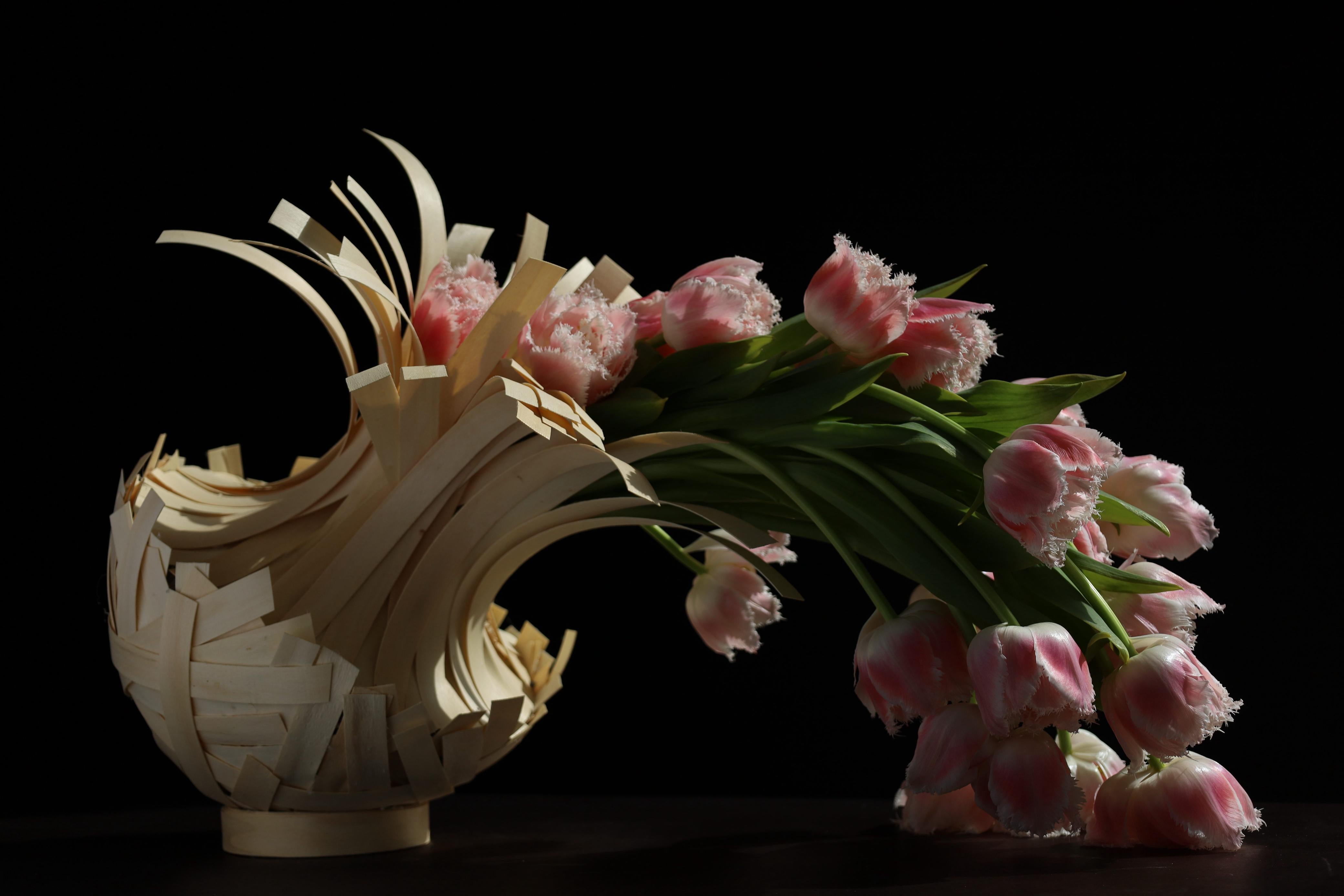 Swirl Wood Vase