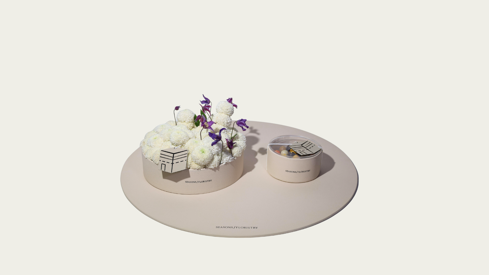 Leather Tray Arrangement