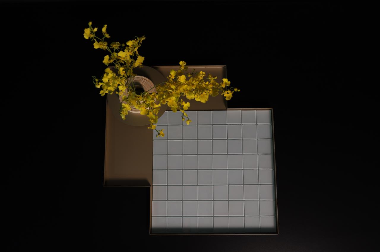 Glass Mosaic Tray Set